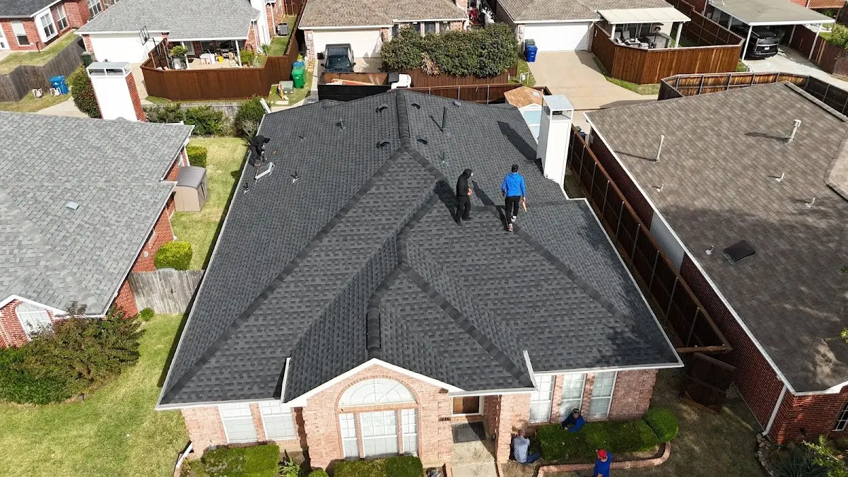 Slate & Tile Roof Repair work in progress on a San Carlos Park property